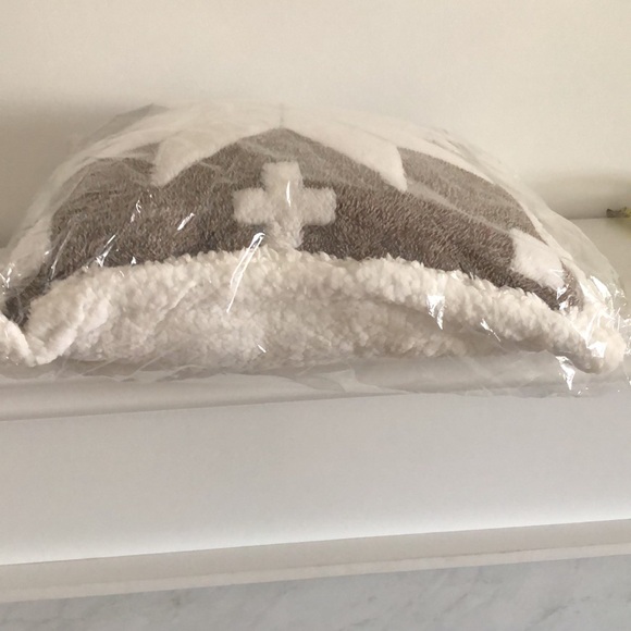 Large 20 by 20 inch Snowflake Decorative Pillow - Picture 3 of 5